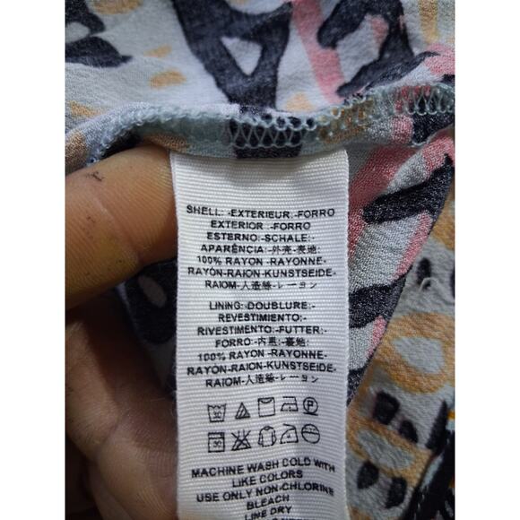 Free People Tegan Border Print Womens size 10 Bell Sleeve Mini Boho Fairy Dress - Picture 10 of 11